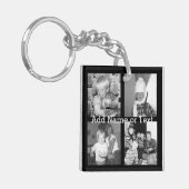 Create an Instagram Collage with 4 photos - black Key Ring (Front Left)