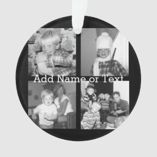 Create an Instagram Collage with 4 photos - black Ornament