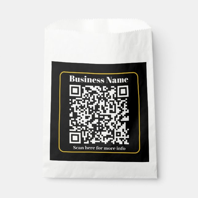 Create an Instantly Scannable Business QR code Favour Bags (Front)