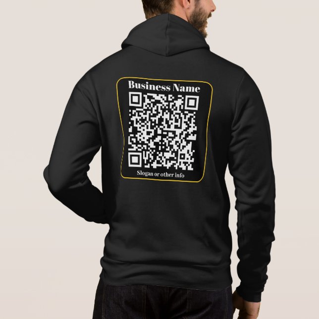 Create an Instantly Scannable Business QR code Hoodie (Back)