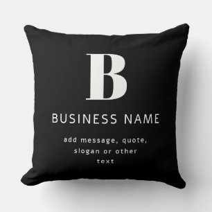 Create Business Name, Monogram & Additional Text Cushion