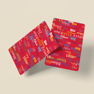 Create Cool Playing Cards with your own Name on it