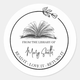 create Custom Book Stickers   Bookplate Labe