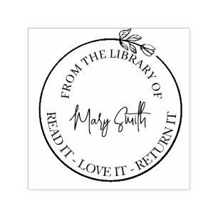 create Custom Book Stickers Bookplate Labe Self-inking Stamp