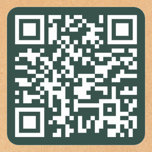 Create Custom Business Website Address URL QR Code Square Sticker