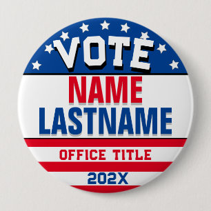 Create Custom Campaign Template for Elections 10 Cm Round Badge