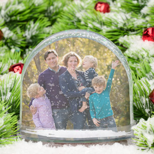 Create Custom Christmas Holidays Photo Snow Globe