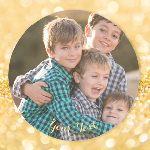 Create Custom Classic Round Photo Stickers Sheet