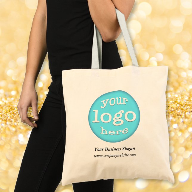 Create Custom Company Business Logo Promo Branded Tote Bag (Custom Company Business Event Logo Promotion Slim Tote Bag)
