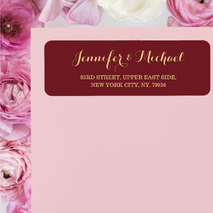 Create Custom Elegant Wedding Return Address Label