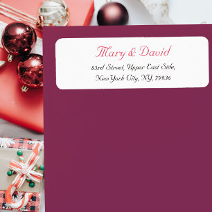 Create Custom Elegant Wedding Return Address Label