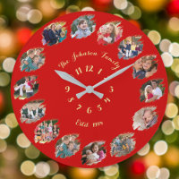 Create Custom Family Photo Collage Christmas Red