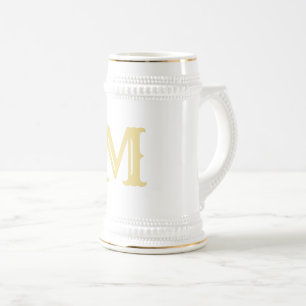 Create Custom Faux Gold Monogrammed Beer Stein Mug