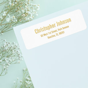 Create Custom Golden Modern Return Address Label