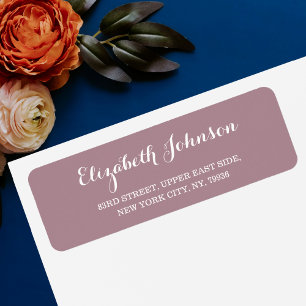 Create Custom Modern Elegant Mauve Return Address