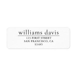 Create Custom Modern Elegant  Return Addres