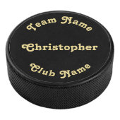 Create Custom Monogrammed Player Team Club Name Hockey Puck (3/4)