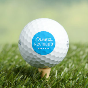 Create Custom Name Best Golfer's Blue Logo Golf Balls