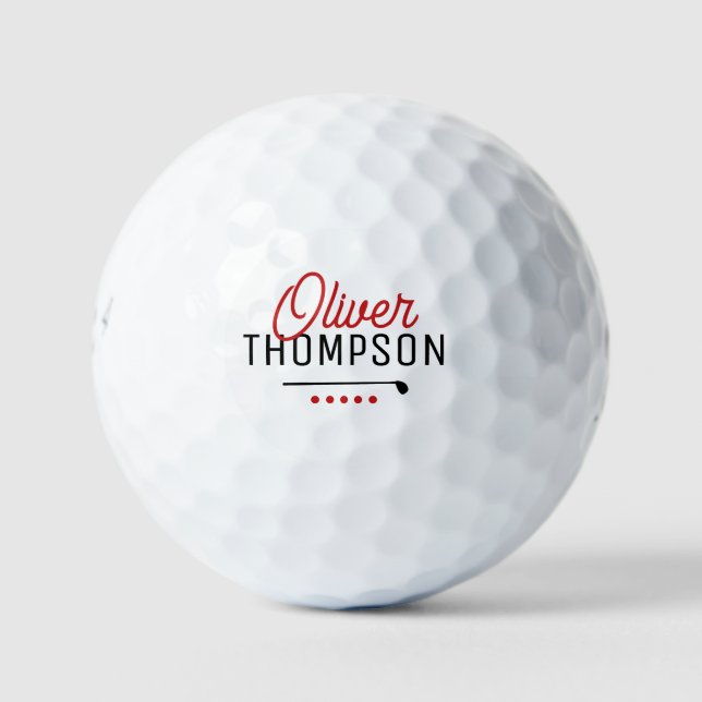Create Custom Name Golf Ball for Dad Golfer (Front)