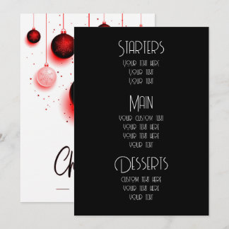 Create Custom Ornaments Christmas Menus