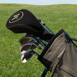 Create Custom Personalised Black Gold Monogrammed Golf Head Cover<br><div class="desc">Custom, personalised, modern faux gold monogram monogrammed on black background, cushioned and cosy, custom golf club head driver cover. Simply type in your initials / monogram, to customise. Also you may choose from 15 different piping colours. Make a great gift for birthday, fathers day, mothers day, christmas, holidays, new years,...</div>