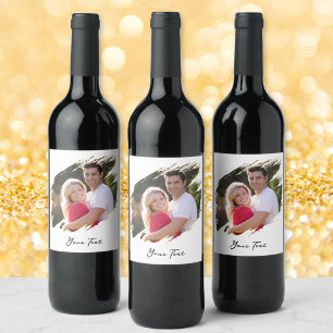 Create Custom Personalised Photo Text Bottle Label