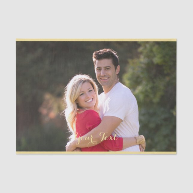 Create Custom Personalised Photo Text Gift Wrap Tissue Paper (Front)