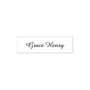 Create custom personalized elegant signature name self-inking stamp