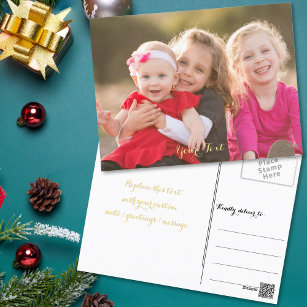 Create Custom Personalized Photo Text Postcard