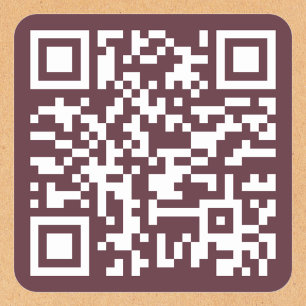 Create Custom Small Business Owner Website QR Code Square Sticker
