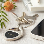 Create Custom Stylish Gold Monogram Birthday Heart Key Ring<br><div class="desc">Create your own custom, personalised, monogrammed, chic, stylish, elegant faux gold typography script, classy, silver-coloured, metal heart keychain / keyring. Simply type in your name / kids name / family name / company name, to customise. Makes a great gift for birthday, graduation, mothers day, fathers day, christmas, holidays, wedding, marriage...</div>