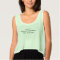 Create Custom Womens Fun Flowy Boxy Crop Tank Top