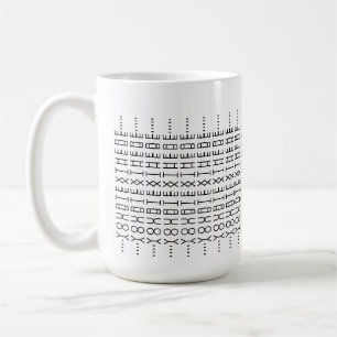 Create Custom Word Pattern Secret Message Blck Coffee Mug