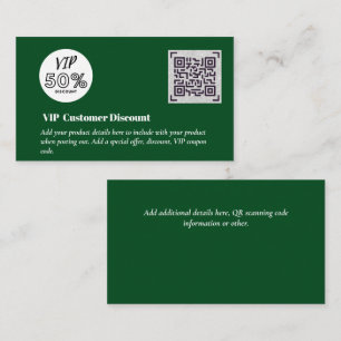 Create Customer VIP Discount Packaging QR Codes Enclosure Card