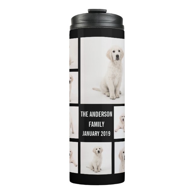 Create Family Photography Photo Collage 8 Photos Thermal Tumbler (Front)