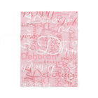 Create feminine name typography pink