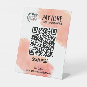 Create Free QR Code Venmo for Small Business Pedestal Sign