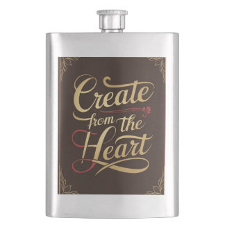 Create From The Heart Hip Flask