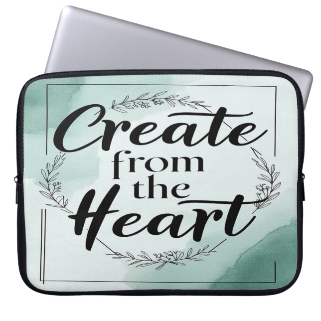Create From The Heart option 2 Laptop Sleeve (Front)