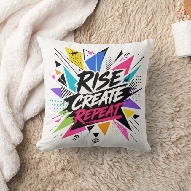Create Grow Repeat Motivational Typography – Colou Cushion (Blanket)