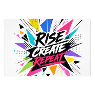 Create Grow Repeat Motivational Typography – Colou Photo Print