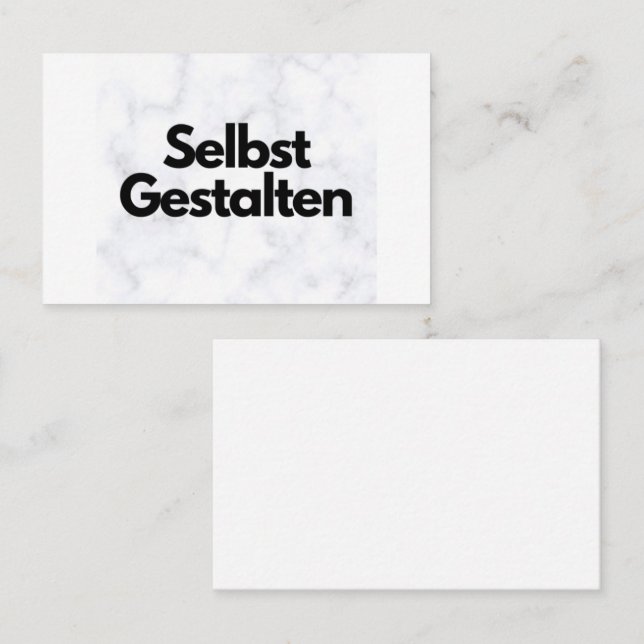 Create individual business cards - Template - (Front/Back)