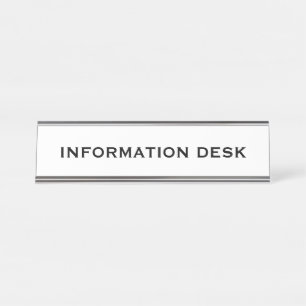Create Information or Enquiry Desk Name Plate