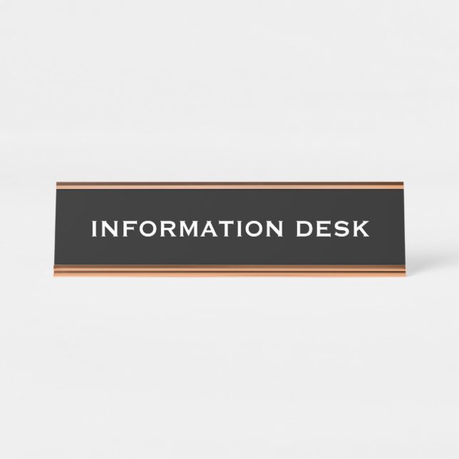 Create Information or Enquiry Desk Name Plate (Front)