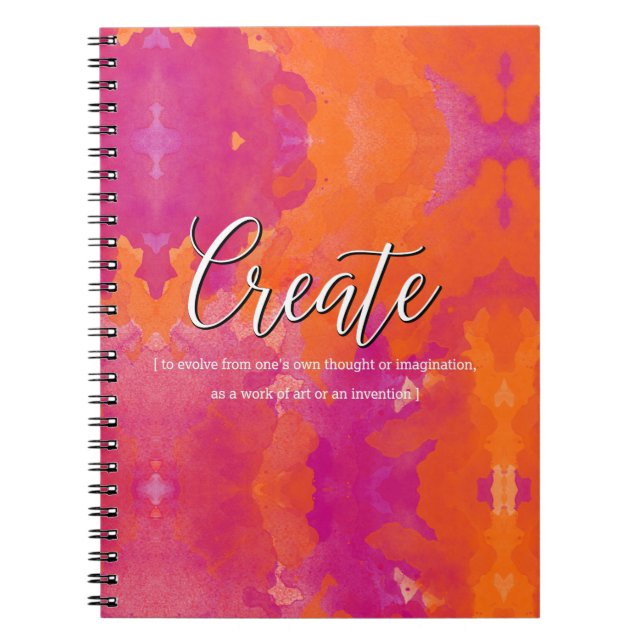 Create Inspirational Design Spiral Notebook (Front)