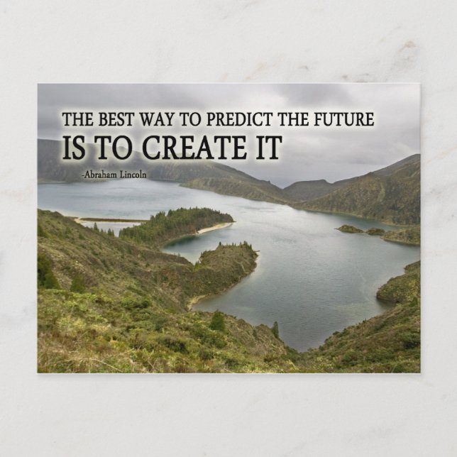Create It Quote on Photograph Postcard (Front)
