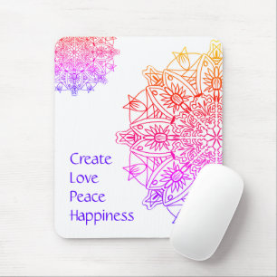 Create love peace happiness Mousepad