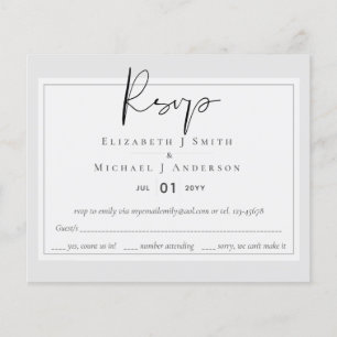 Create Modern Script RSVP - Edit Colours To Suit