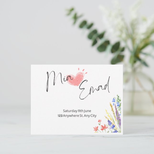 Create my wedding invitation postcard (Standing Front)