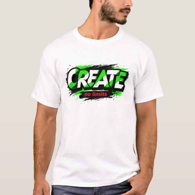 Create No Limits Toxic Green Urban Camo T-Shirt (Front)